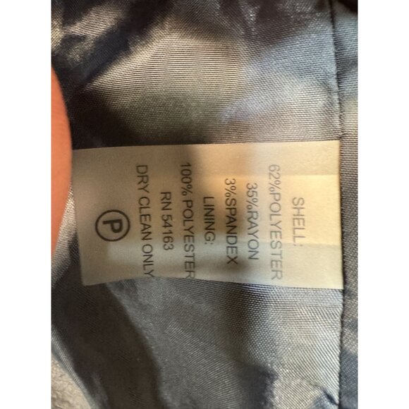 Calvin Klein Black Womens One Button Blazer Jacket Size 8 Black Zipper Pockets - Picture 4 of 12